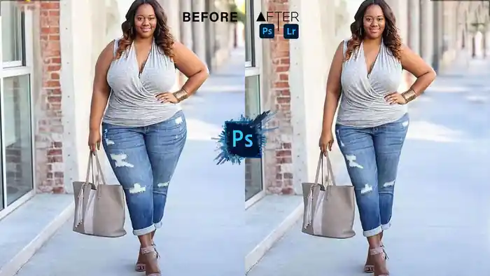 I can do photo body slim edit retouch and double chin remove