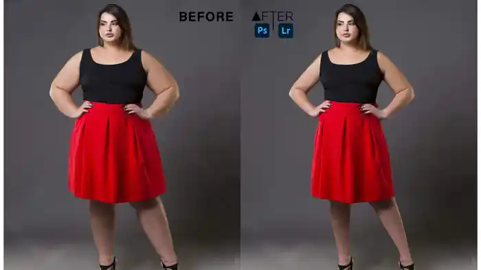 I can do photo body slim edit retouch and double chin remove