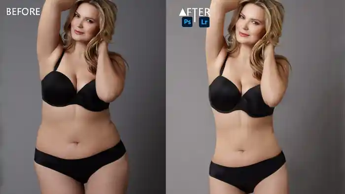 I can double chin remove edit, body slim and photo retouching