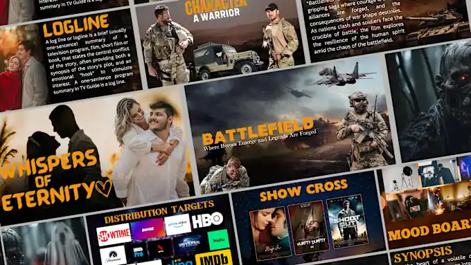 I can design film, documentary, TV web series, show, podcast pitch deck
