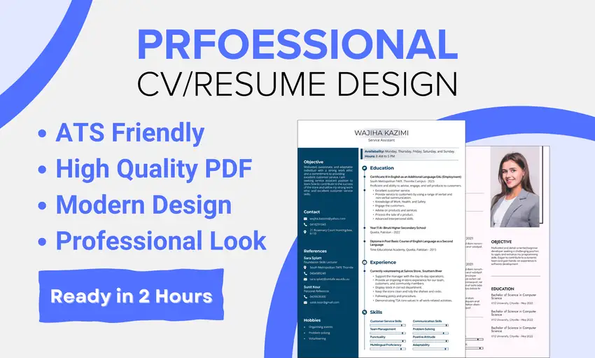 I can write & design professional resume & cover letter