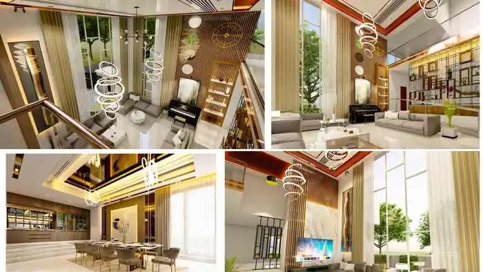 I can do 3d model, interior design, realistic render, walkthrough