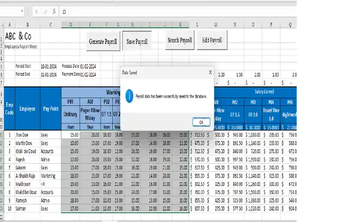 I can create professional payroll paystub in excel or google sheets.