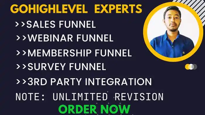 I can be your website and funnel builder in gohighlevel
