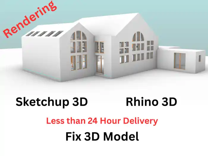 I can professional SketchUp 3d model of your house, Rhino 3D model