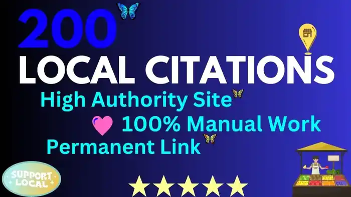 I can Top 200 Local SEO Citations with Dofollow Backlinks for Rankings