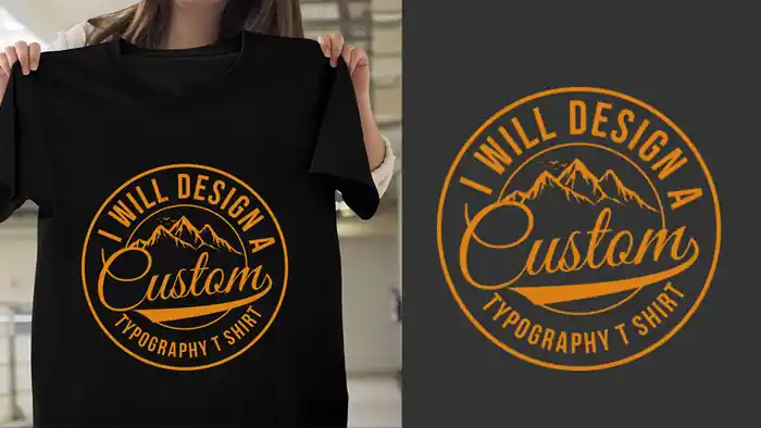 I can do custom typography t shirt design