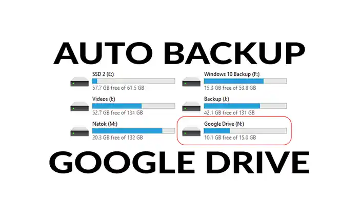 I can setup auto backup computer’s files to google drive