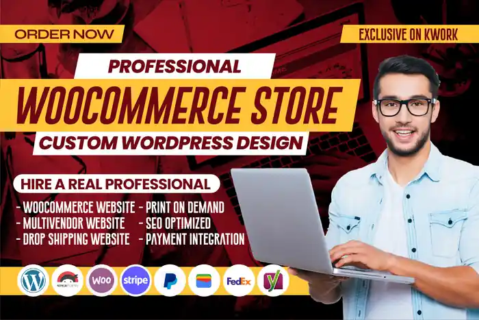 I can design a professional WooCommerce store with full customization