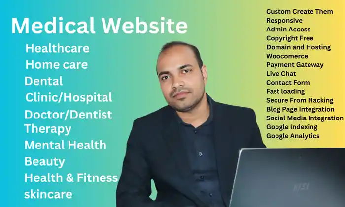 I can design medical, healthcare, dental, doctor, clinic website