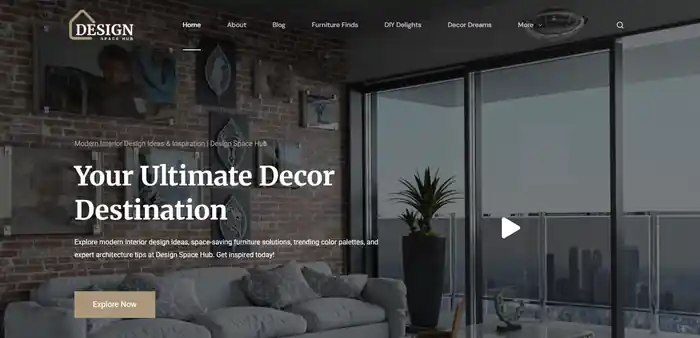 I can design or redesign interior design and architecture website