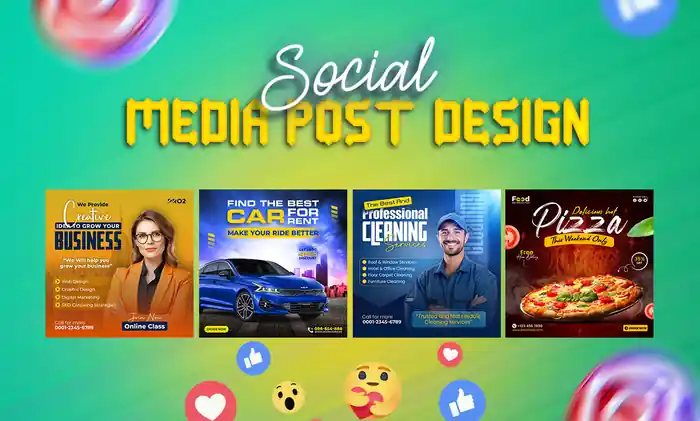 I can design social media posts for your instagram, facebook