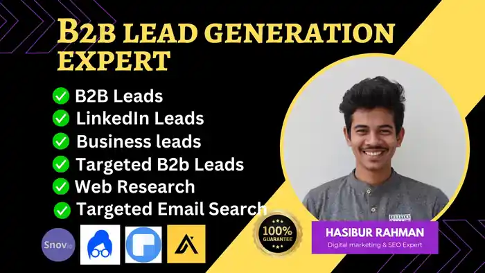 I can do advanced b2b lead generation and linkedin lead s expert