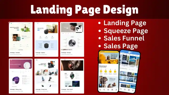 I can design landing page,sales funnel,squeeze page by elementor