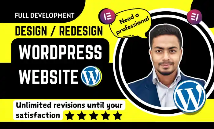 I can Build, Design & Redesign Responsive WordPress Websites with Elementor