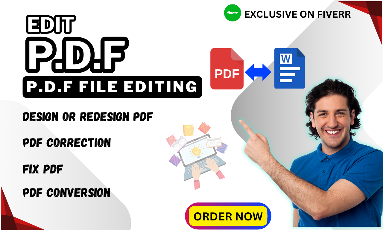 I can fix, edit, correct or convert pdf files