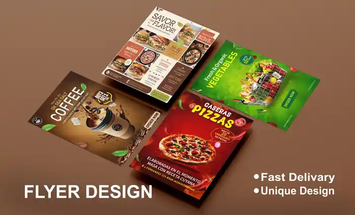 I can provide restaurant flyer, menu board, food poster, thumbnails Design