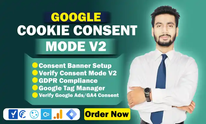 I can setup GDPR Google Consent Mode V2 with cookie consent banner with GTM