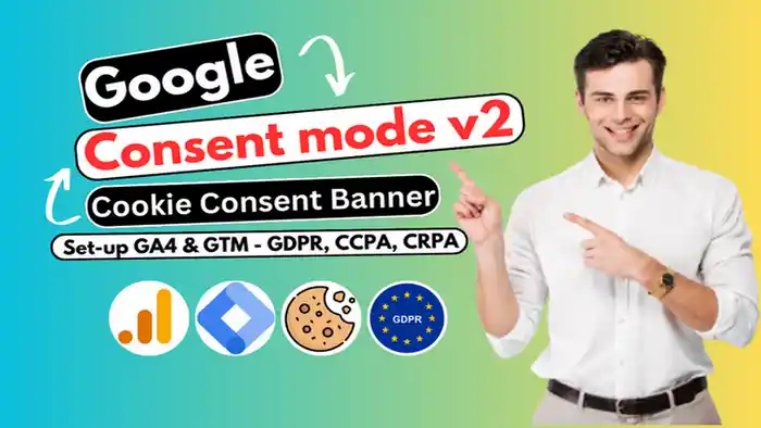 I can setup google consent mode v2, cookie consent banner with GTM