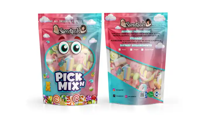 I can premium pouch candy mylar bag food packaging design