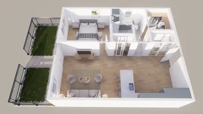 I can create 2d to 3d floor plan architectural 3d rendering