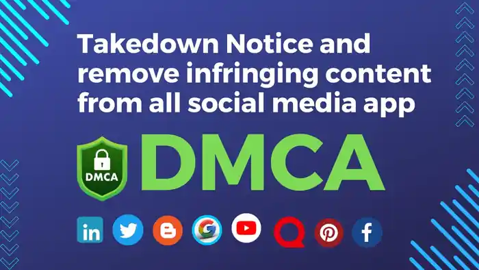 I can send dmca takedown notice tiktok,reddit,fb,x,instagram,telegram, Etsy