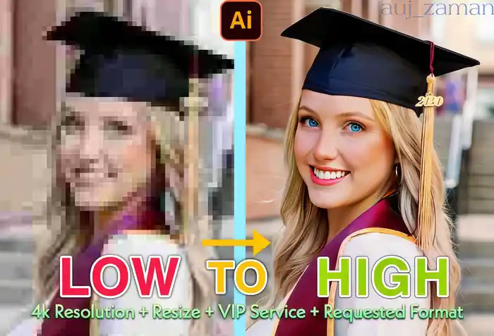 I can enhance, upscale, improve low res photo to high resolution
