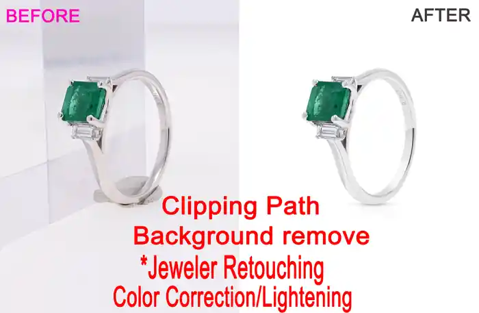 I can  do best quality professional jewelry retouch and any photoshop 