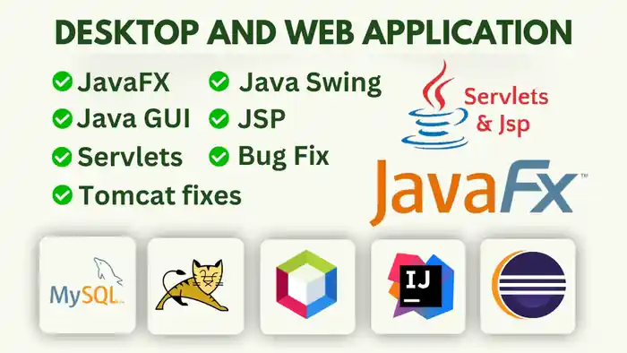 I can do Java Swing, JavaFX, JSP Servlets Projects