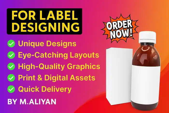 I can design professional and creative product labels