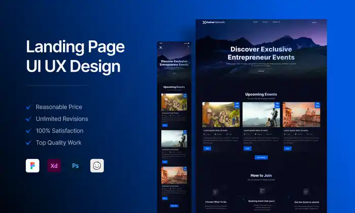 I can do website ui ux design, figma website design and landing page design 