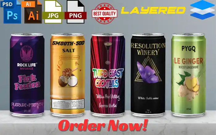I can Do label or logo for beer,soda,energy drink,can,water,cocktail,juice