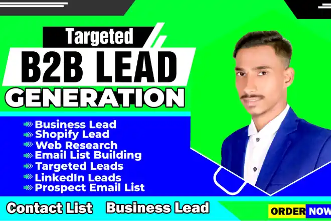 I can I will do b2b lead generation, b2b leads, and email list building