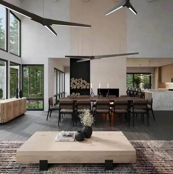 I can Photoreal renders from sketches and CAD plans
