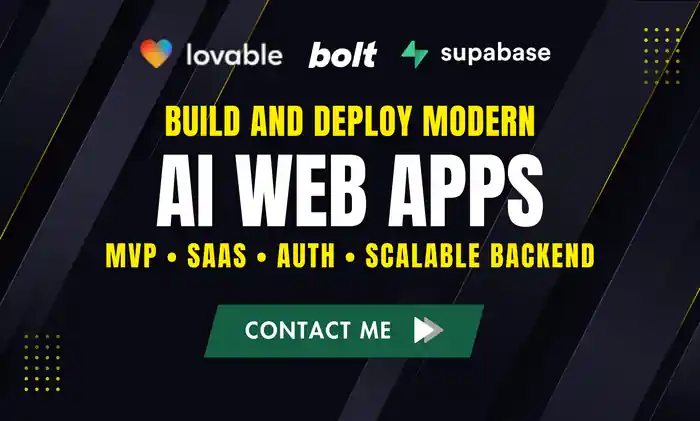I can build your web app using lovable dev ai, bolt new ai, and supabase