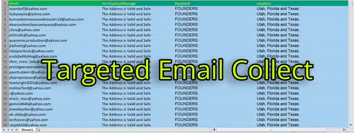 I can do bulk email collection, niche targeted email list