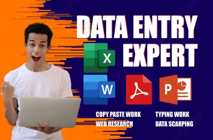 I can do excel data entry, web research, copy-paste, typing job