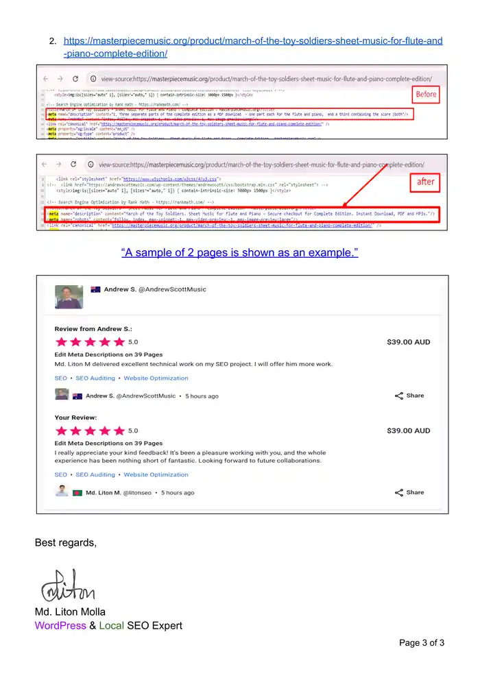 I can do on page SEO and technical optimization for your WordPress website
