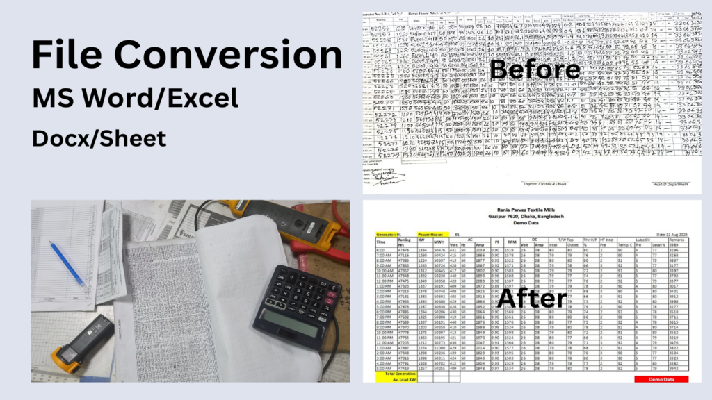 I can PDF conversion, data entry & virtual assistance