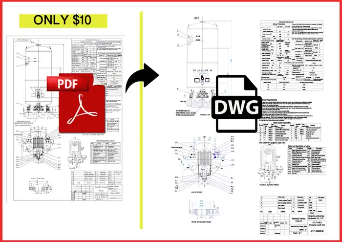 I can draw anything in auto cad like Jpeg to 2D Cad drafting,