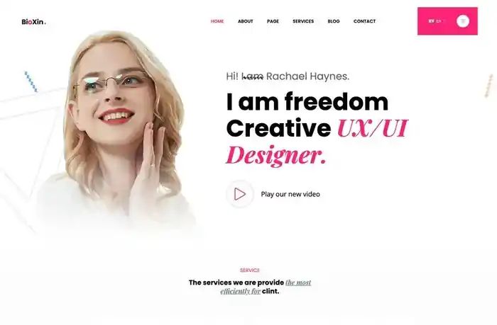 I can create a professional portfolio website, resume or business website