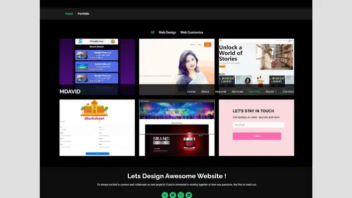 I can do wordpress portfolio or business portfolio website design