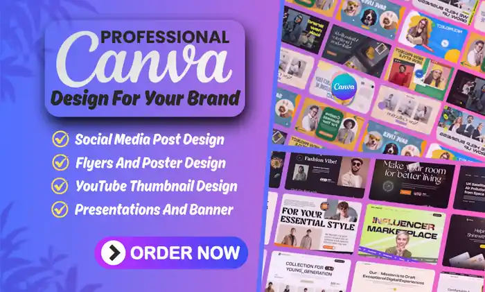 I can I will professional canva design flyers posts and presentations