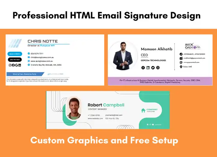 I can Design professional email signature 