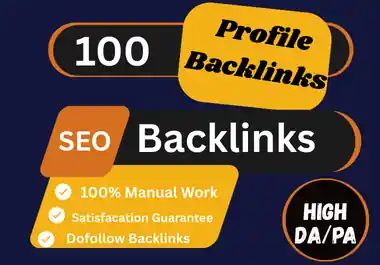 I can 100 Permanent Profile Backlinks Only $9