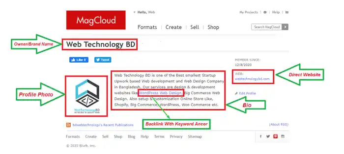 I can Build DA 70+ 100 SEO Profile Backlinks from High Authority Websites