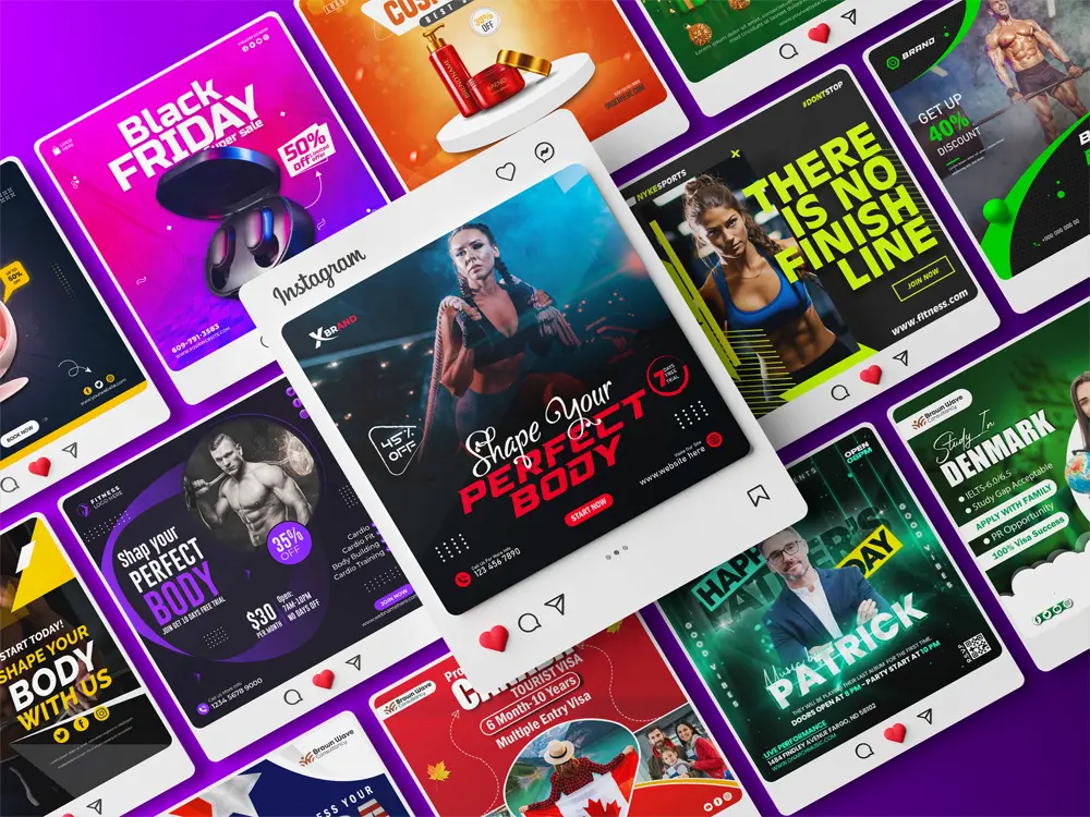 I can design custom Facebook ads, Instagram ads or posts