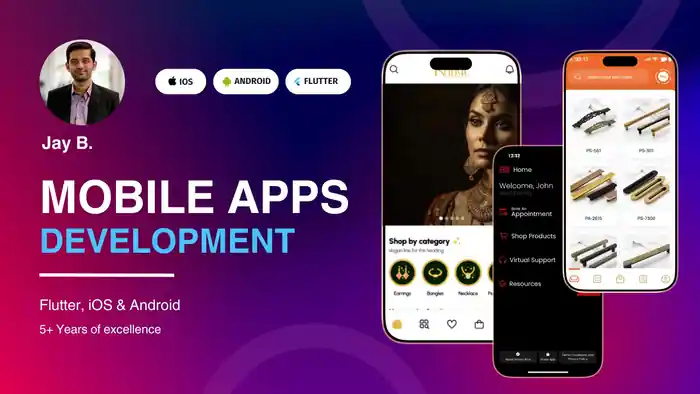 I can do app development in ios, android and flutter
