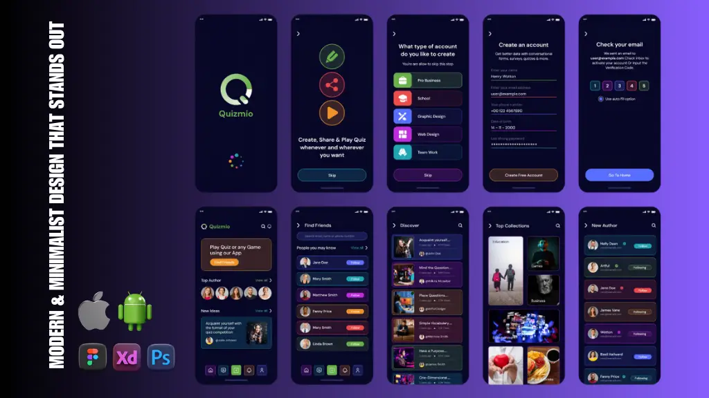 I can create stunning user friendly mobile app UI UX design