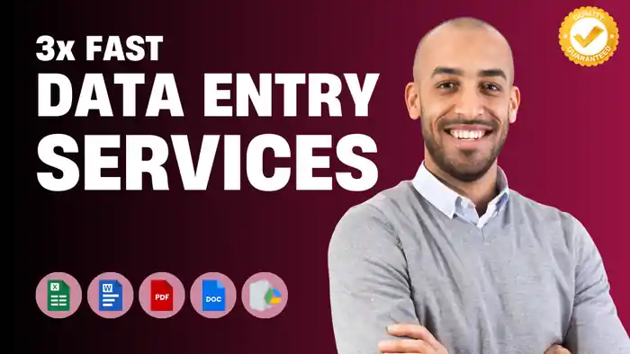 I can do fast data entry, web research, copy paste, excel data entry,